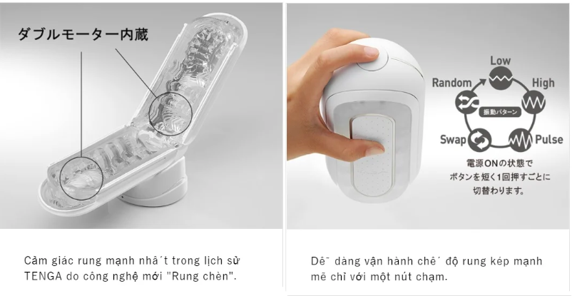 Cốc thủ âm Tenga Flip Zero Electronic Gravity EV âm đạo giả cao cấp